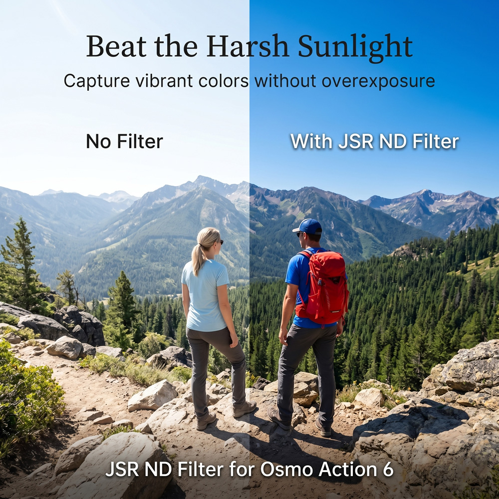فلتر ND من JSR لـ DJI Osmo Act - مراجعة Action Camera Nd Filter Set 4K وسعره