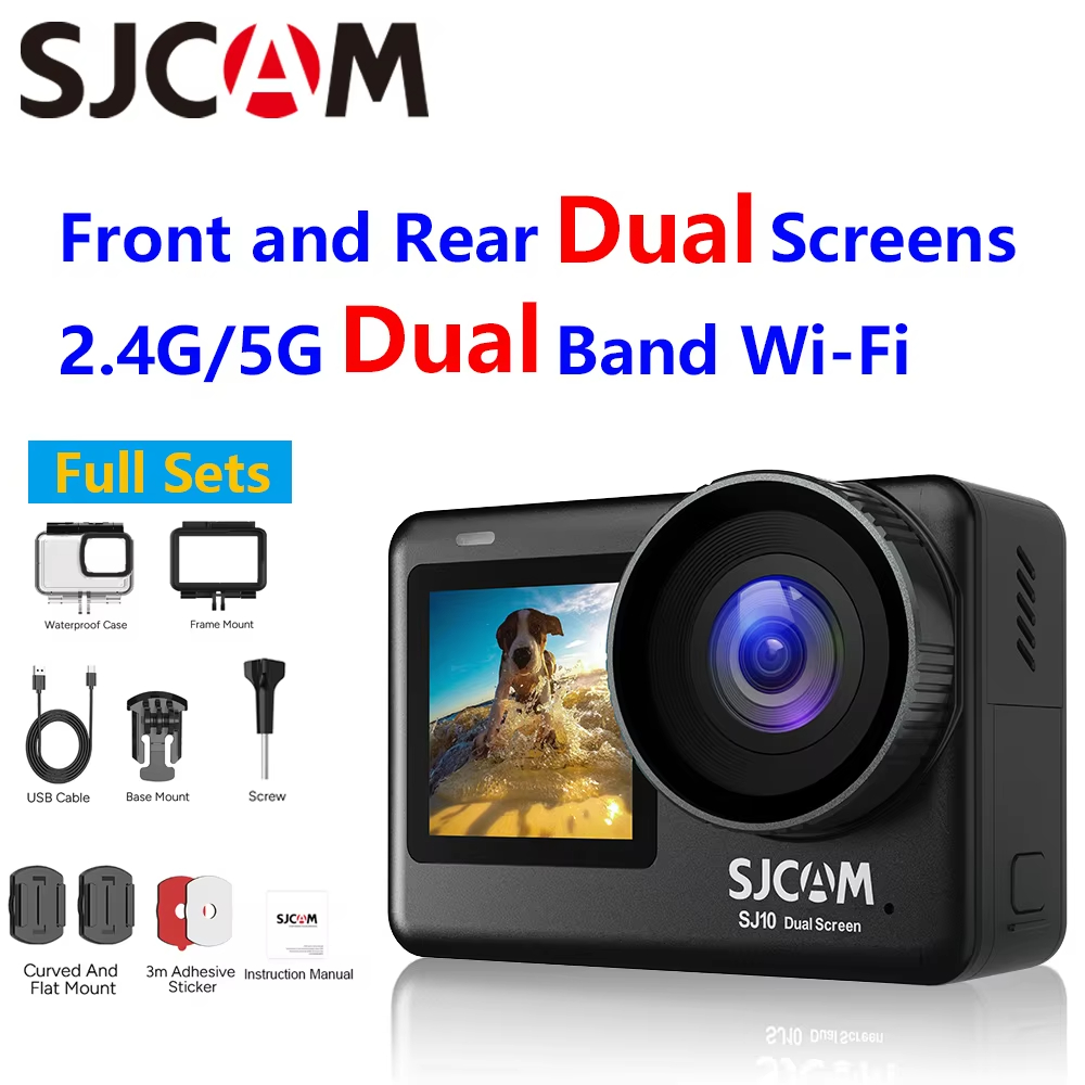 كاميرا الحركة SJCAM SJ10 Pro ف - مراجعة Action Camera 4K 60Fps Dual Screen وسعره
