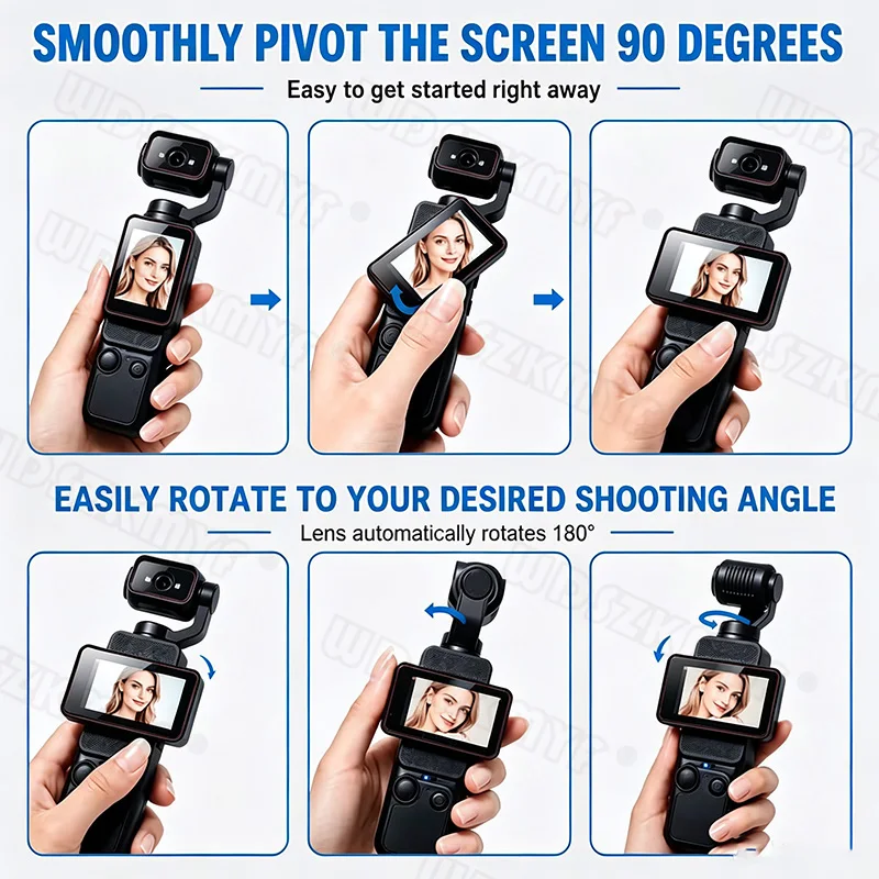 كاميرا أكشن 1080p 90 °   شاشة  - مراجعة Action Camera Optical Image Stabilization وسعره