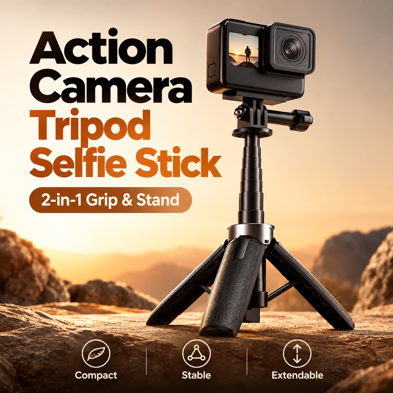 حامل ثلاثي القوائم X30 متوافق  - مراجعة Action Camera Selfie Stick Invisible وسعره