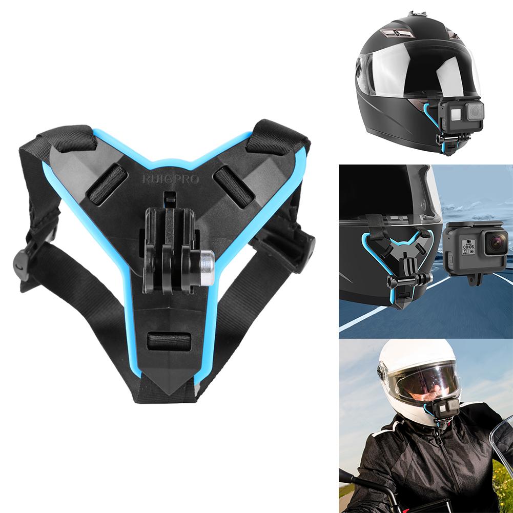 دراجة نارية خوذة حزام جبل الجب - مراجعة Action Camera Motorcycle Helmet Mount وسعره
