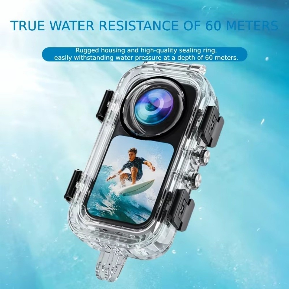 حافظة غوص غير مرئية بعمق 60 مت - مراجعة Action Camera Diving Case Underwater 60M وسعره
