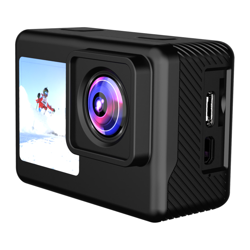 UHD آؤٹ ڈور اسپورٹ کیم ڈوئل اس - مراجعة Action Camera 4K 60Fps Dual Screen وسعره