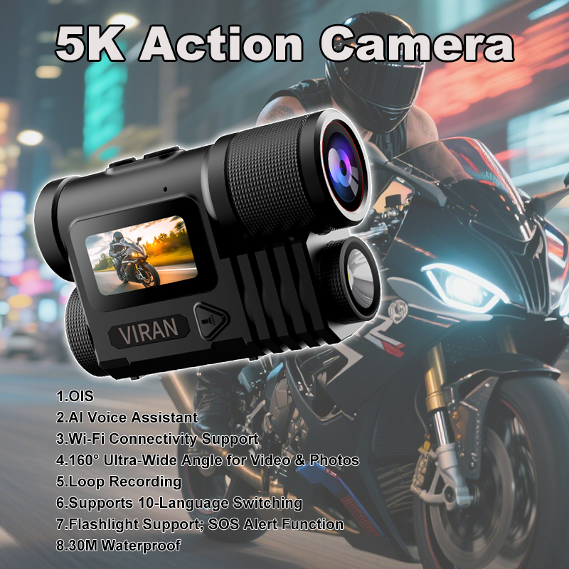 كاميرا الحركة 5K 30M مقاومة لل - مراجعة Action Camera Optical Image Stabilization وسعره