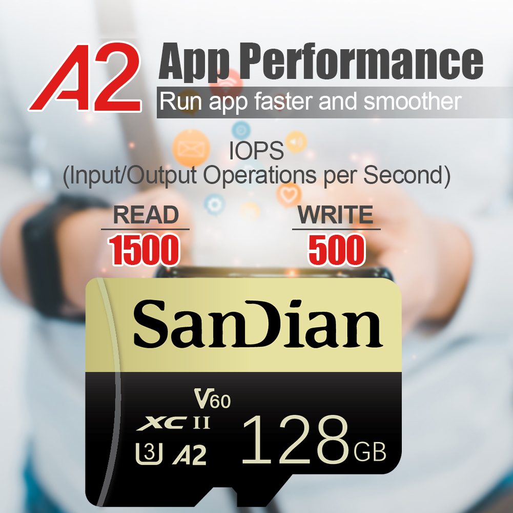 بطاقة ذاكرة SD مايكرو TF بسعة  - مراجعة Action Camera Micro Sd Card 128Gb V30 وسعره
