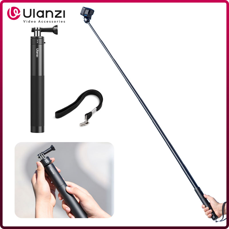 Ulanzi Go-Quick II 59 بوصة عصا - مراجعة Action Camera Selfie Stick Invisible وسعره