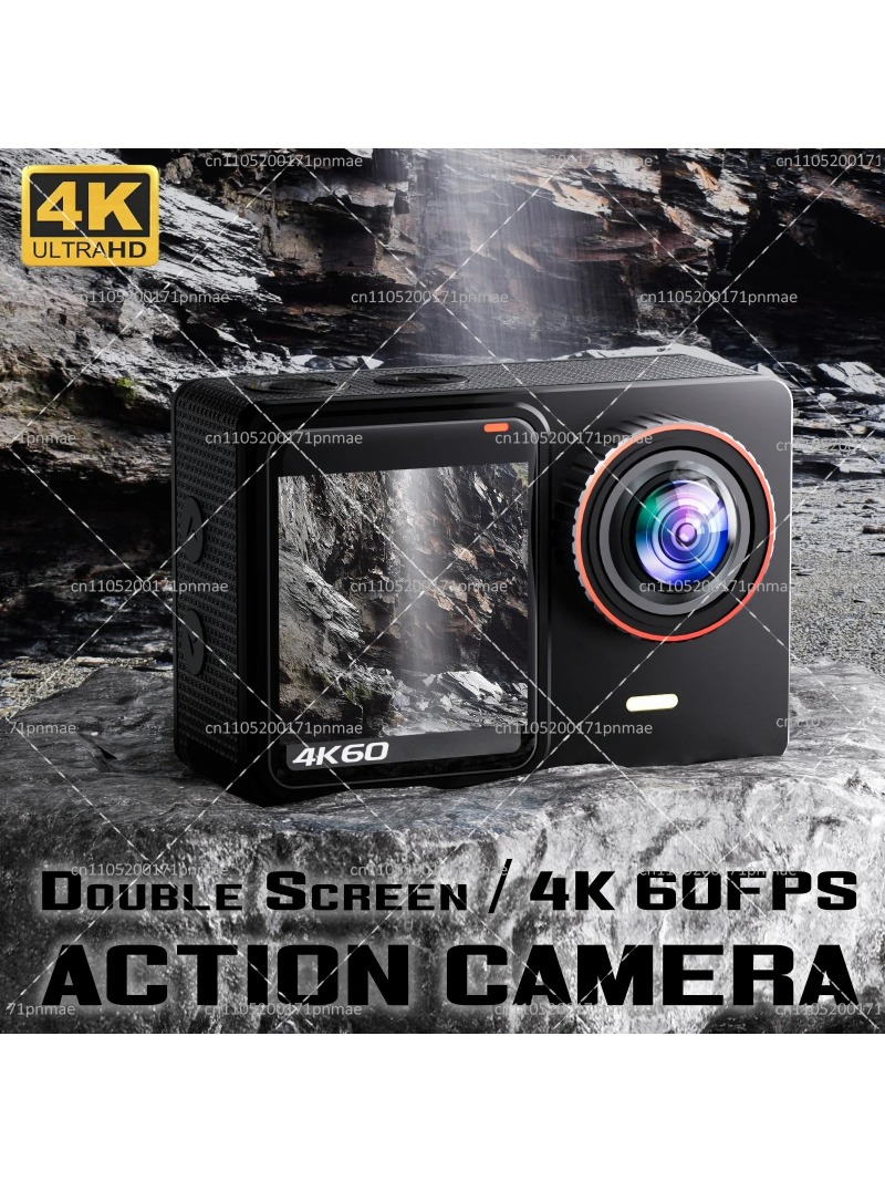 كاميرا أكشن بدقة 4K وسرعة 60 إ - مراجعة Action Camera 4K 60Fps Dual Screen وسعره