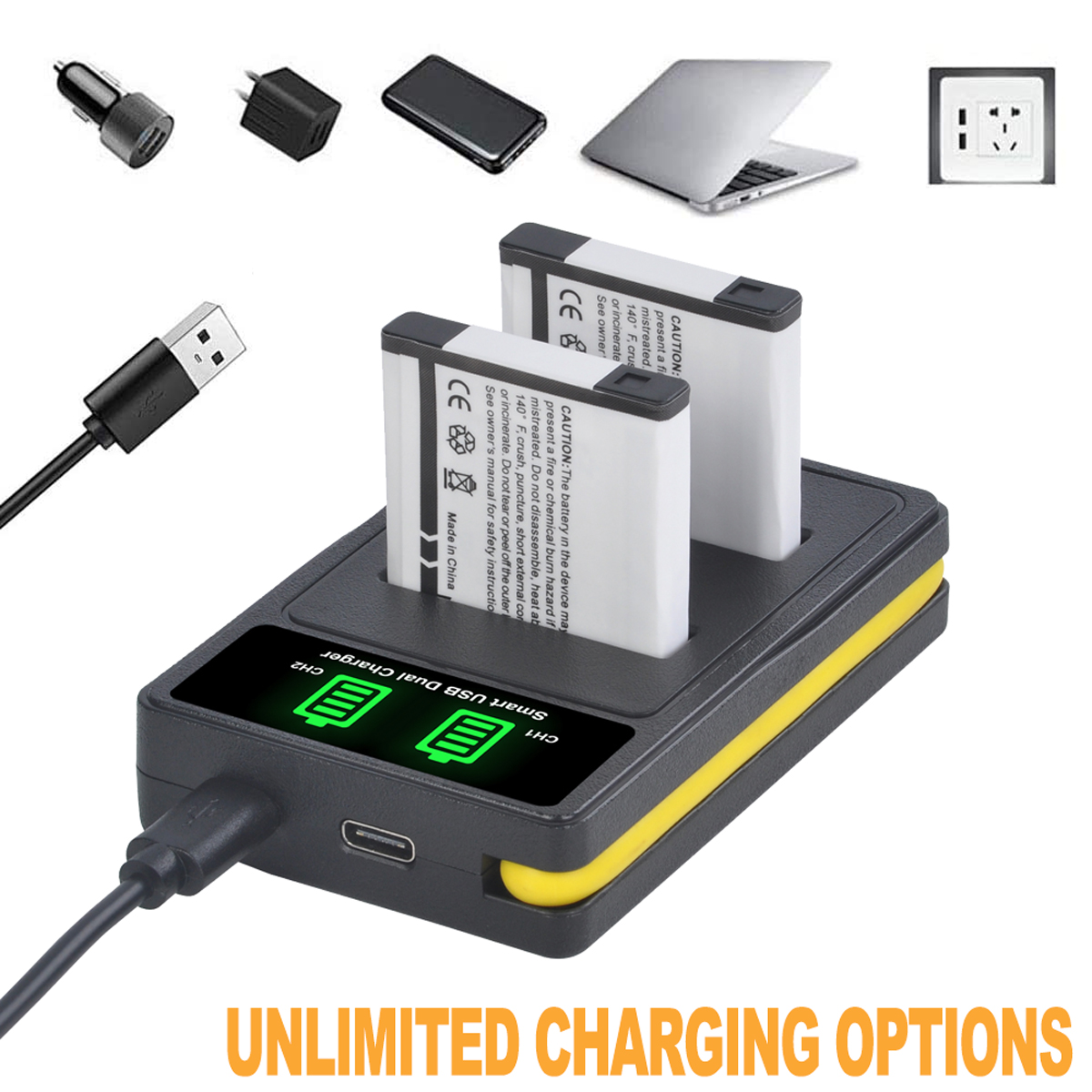 بطارية NP-50 بسعة 1500 مللي أم - مراجعة Action Camera Battery Charger Dual Pack وسعره