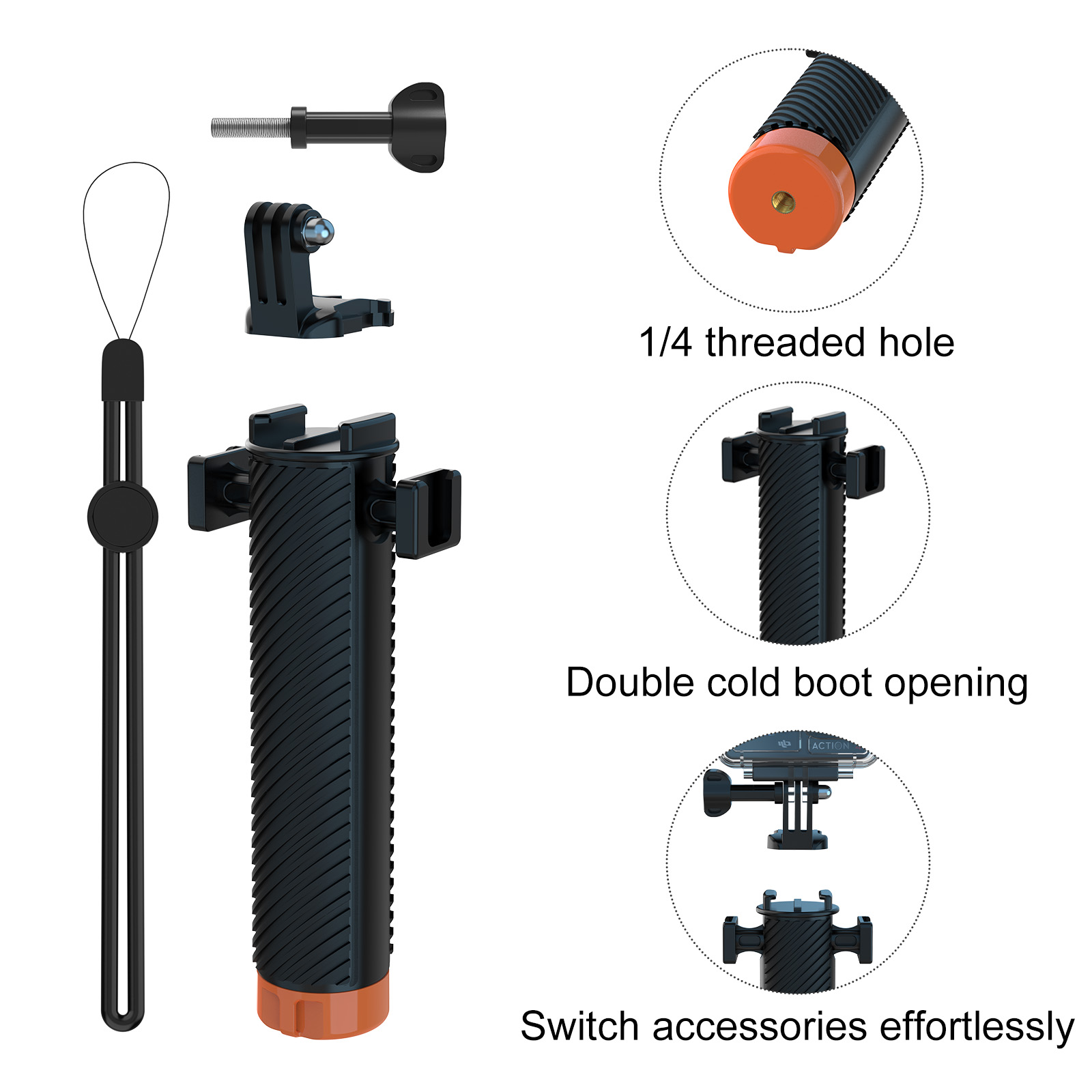 مقبض يد عائم لكاميرات Insta360 - مراجعة Action Camera Floating Handle Grip وسعره