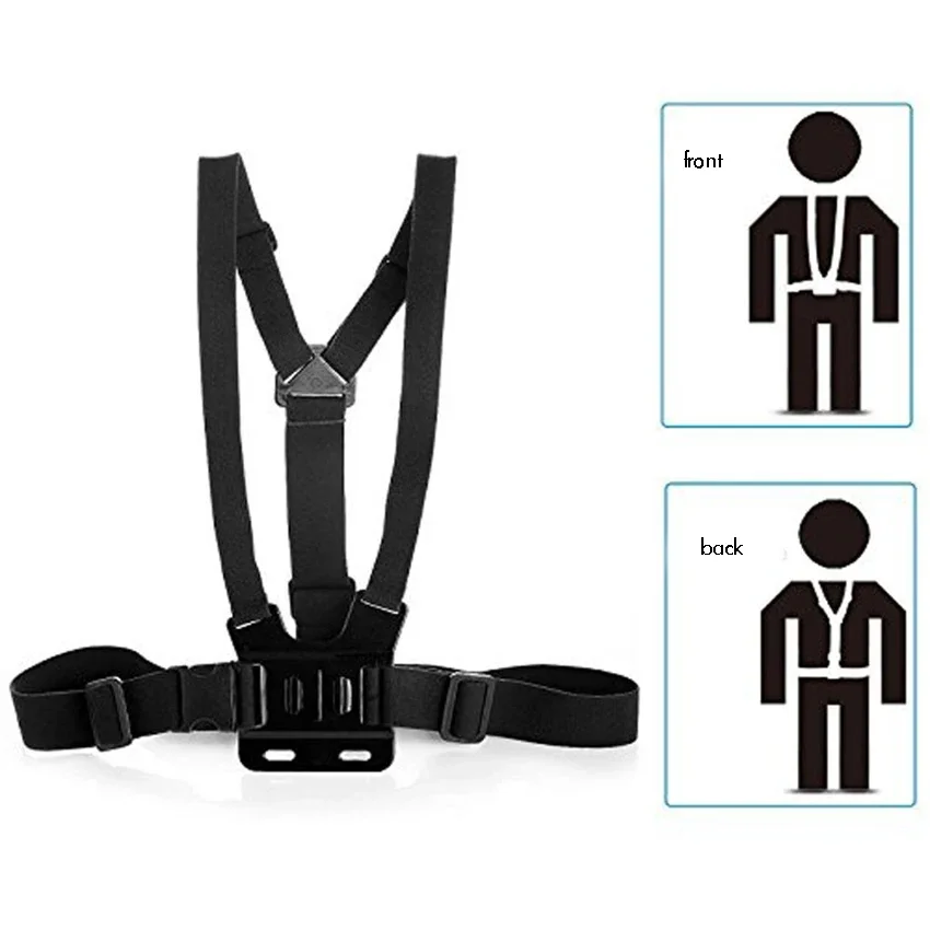 حزام صدر قابل للتعديل على شكل  - مراجعة Action Camera Chest Strap Harness Mount وسعره