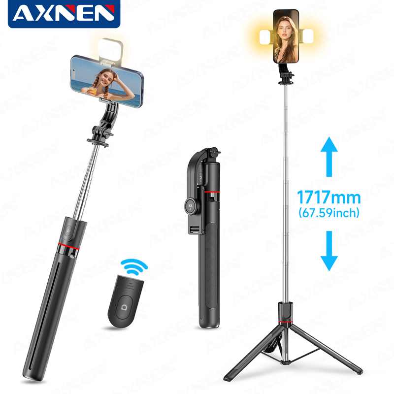 AXNEN F15 عصا سيلفي قابلة للتم - مراجعة Action Camera Selfie Stick Invisible وسعره