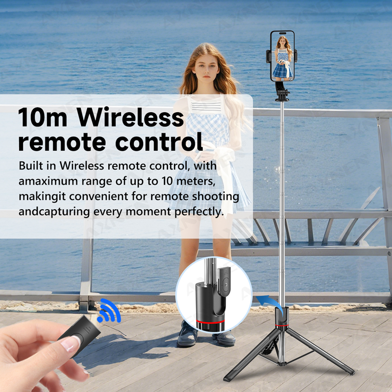 AXNEN F15 عصا سيلفي قابلة للتم - مراجعة Action Camera Selfie Stick Invisible وسعره